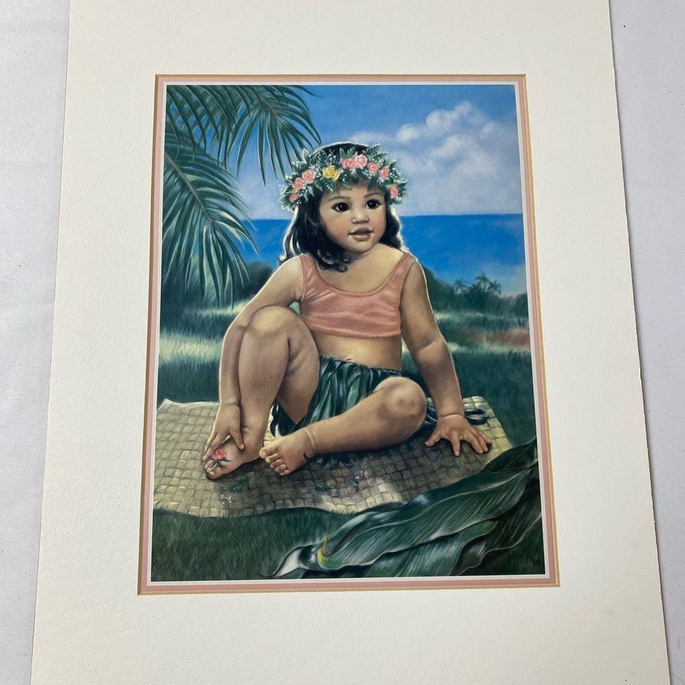 Hawaiian Print “ Littlest Hula Dancer “ by Mary Koiski Certificate - Picture 2 of 6